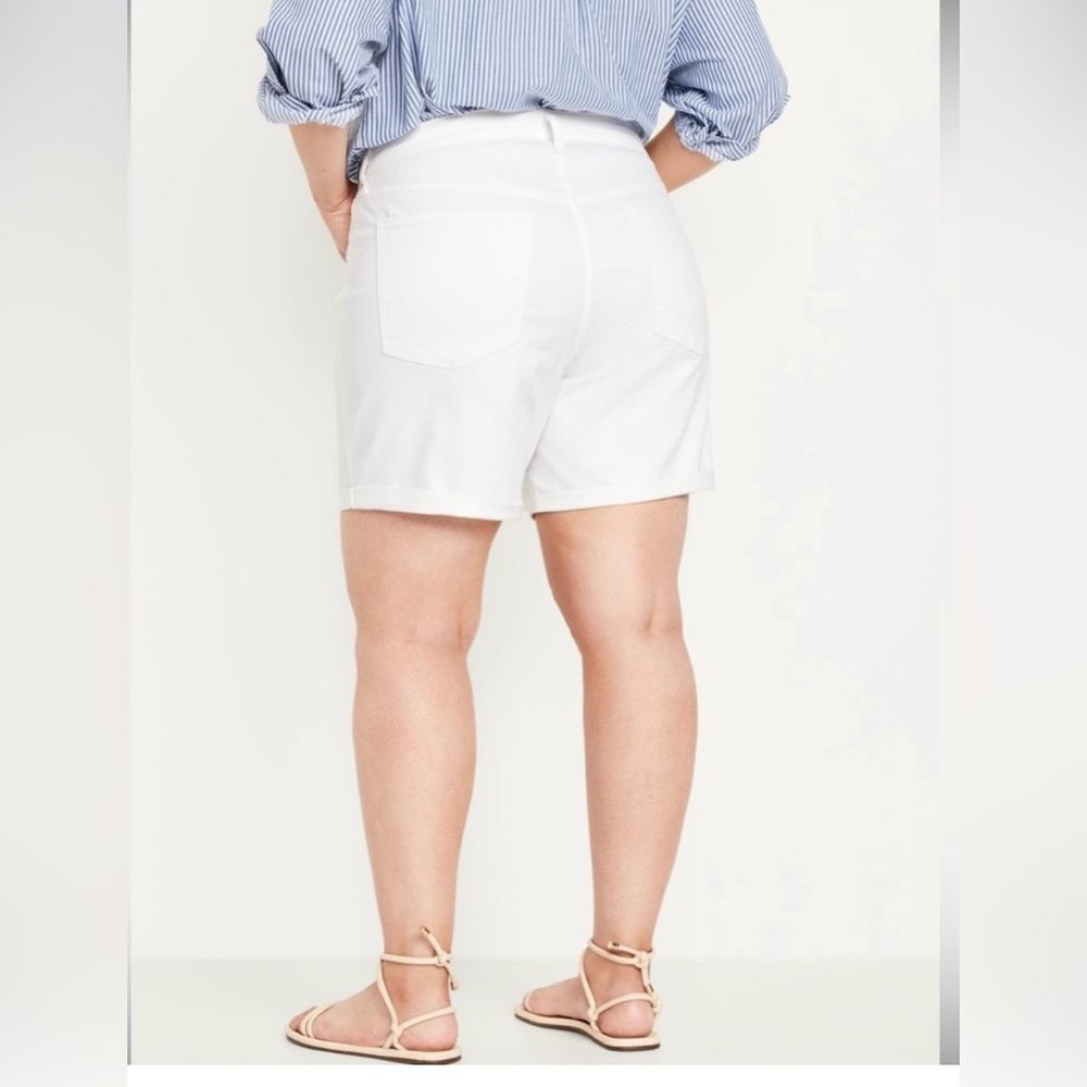 NWT Old Navy high rise WOW White Jean Shorts - Picture 9 of 10